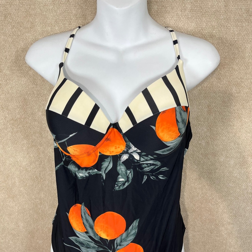 Cupshe Orange Angel Print One-piece Swimsuit Size Large‎ - Picture 2 of 5